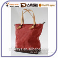Leather Handle Organic Cotton Tote Bag Wholesale